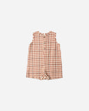Rylee & Cru Maverick Romper Poppy Gingham