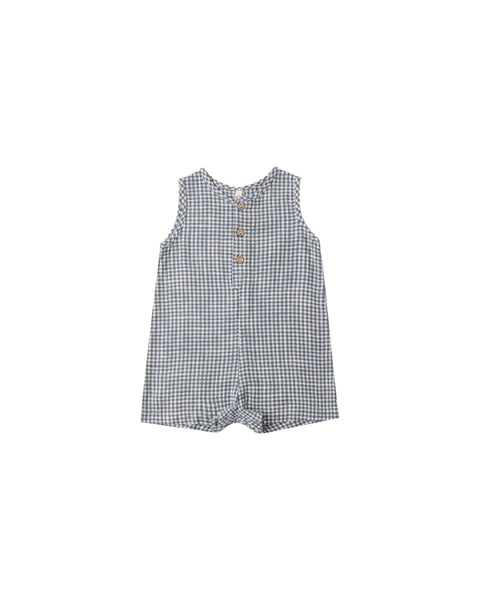Rylee & Cru Mavrick Romper ~ Marine Gingham
