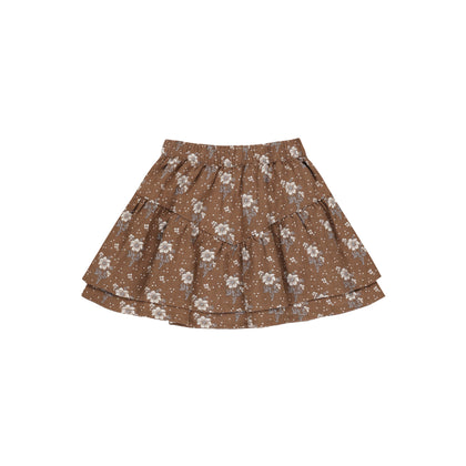 Rylee + Cru Smocked V Mini Skirt ~ Autumn Rose