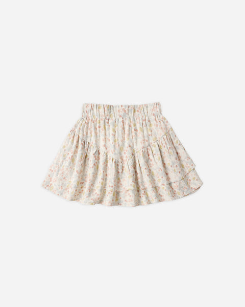 Rylee + Cru Tiered Mini Skirt ~ Summer garden