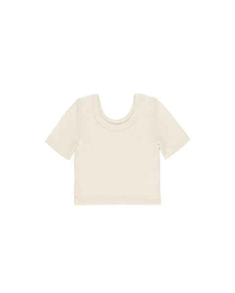 Rylee & Cru Scallop Tee ~ Natural