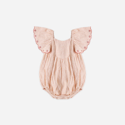Rylee + Cru Roxy Romper ~ Petal Gingham