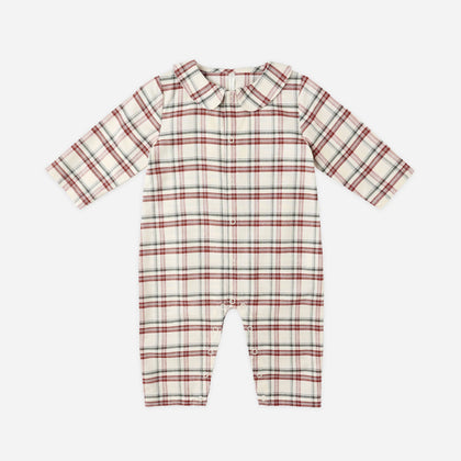 Rylee & Cru Baby Pajama Romper ~ Holiday Flannel
