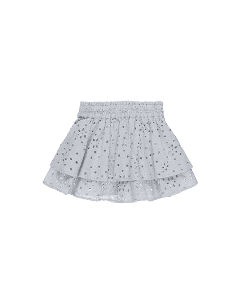 Rylee + Cru Rose Mini Skirt ~ Light Blue