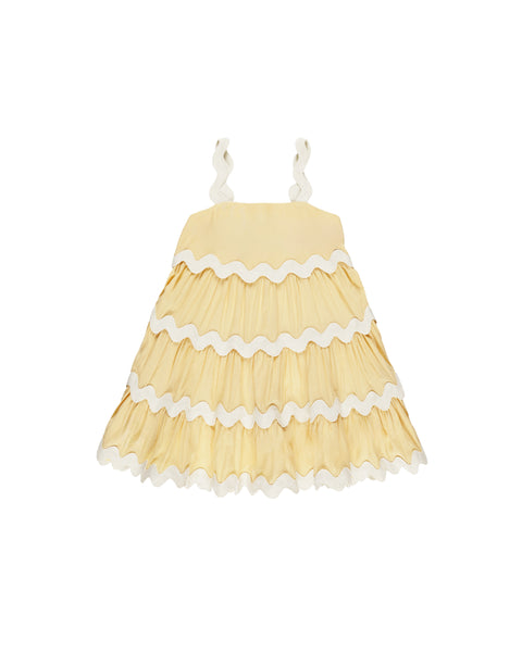 Rylee + Cru Ric Rac Dress ~ Yellow