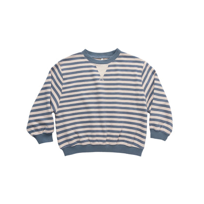 Rylee + Cru Oversized Crew Sweatshirt ~ Marine Stripe