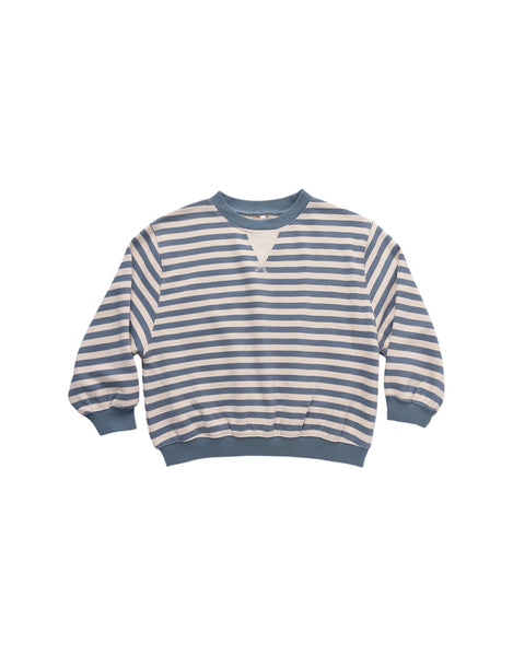 Rylee + Cru Oversized Crew Sweatshirt ~ Marine Stripe