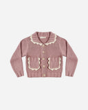 Rylee + Cru Collared Cardigan ~ Rosewood