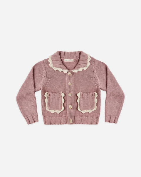 Rylee + Cru Collared Cardigan ~ Rosewood