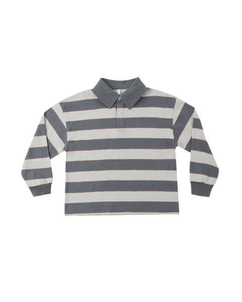 Rylee + Cru Rugby Polo ~ Sage Stripe