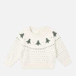 Rylee + Cru Fair Isle Sweater ~ Trees