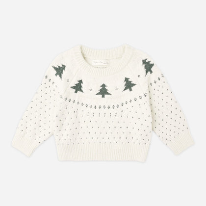 Rylee + Cru Fair Isle Sweater ~ Trees