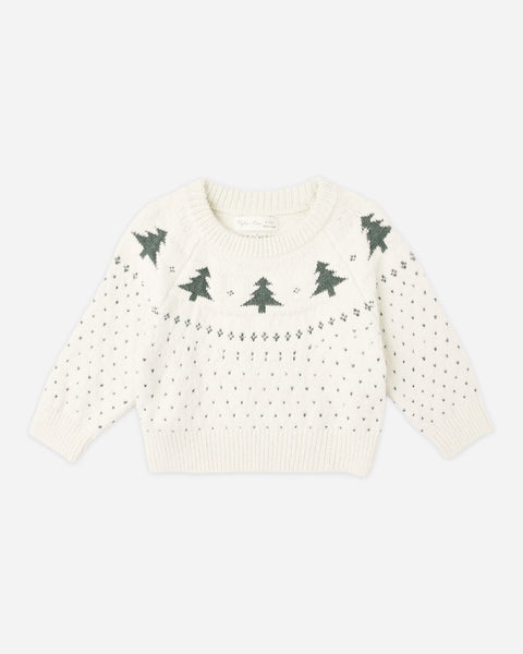 Rylee + Cru Fair Isle Sweater ~ Trees