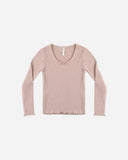 Rylee + Cru Ribbed LS ~ Rosewood