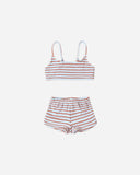 Rylee + Cru Malia Bikini Americana Stripe