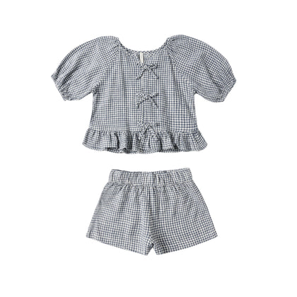Rylee + Cru Juniper Set ~  Marine Gingham