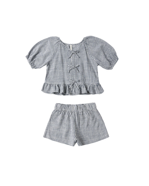 Rylee + Cru Juniper Set ~  Marine Gingham