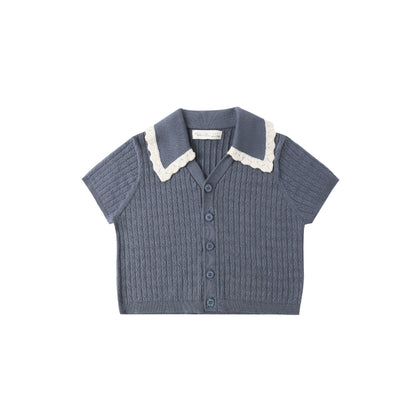 Rylee + Cru Sloane Knit Top ~ Marine