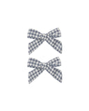 Rylee & Cru Bows Set Of 2 ~ Marine Gingham