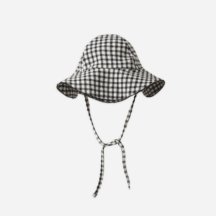 Rylee + Cru Swim Hat ~ Black Gingham