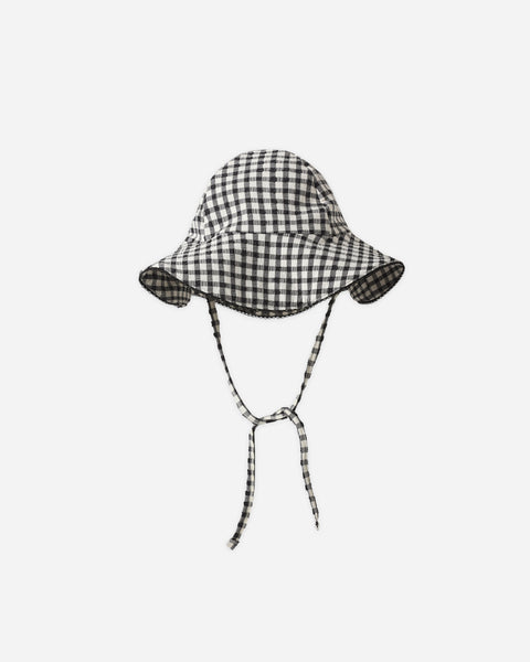 Rylee + Cru Swim Hat ~ Black Gingham