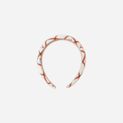 Rylee + Cru Padded Headband Cherry Check