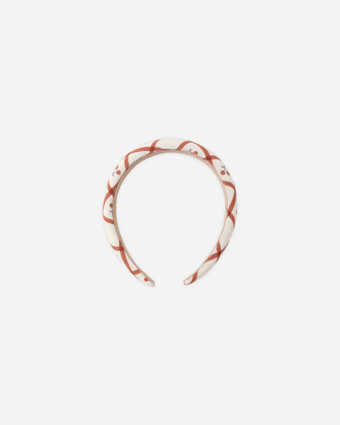 Rylee + Cru Padded Headband Cherry Check