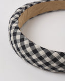 Rylee + Cru Padded Headband ~ Black Check