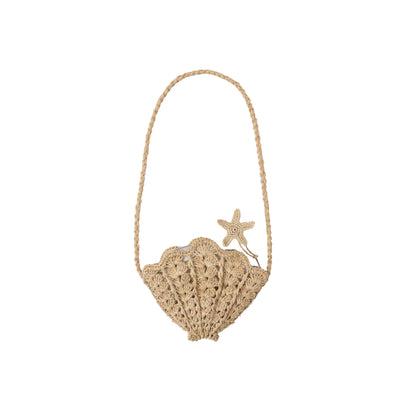 Rylee & Cru Shell Purse ~ Straw