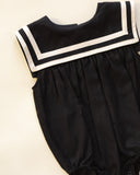 Rylee + Cru Sailor Romper ~ Black