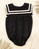 Rylee + Cru Sailor Romper ~ Black