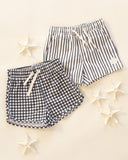 Rylee & Cru Swim Trunk ~ Black Gingham