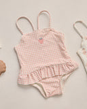 Rylee + Cru Tori Skirted One-Piece ~ Petal Gingham