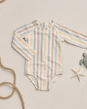 Rylee + Cru Delphine Rashguard One-piece ~ Valencia Stripe