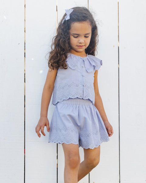 Rylee + Cru Remi Blouse ~ Periwinkle