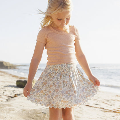 Rylee + Cru mocked V Mini Skirt Bloom