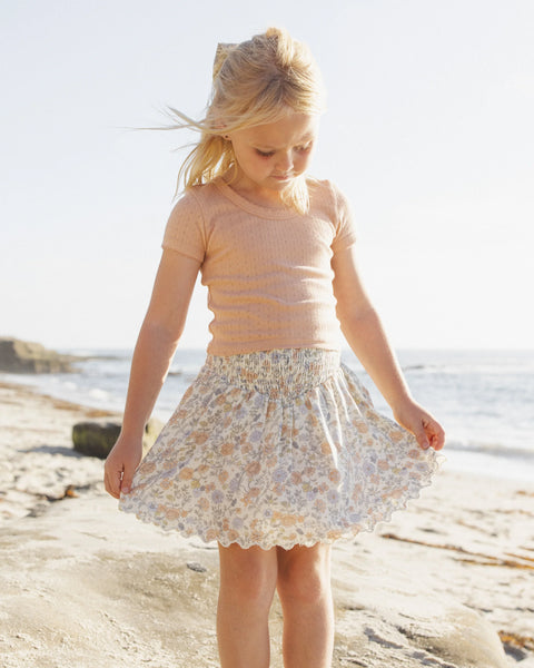 Rylee + Cru mocked V Mini Skirt Bloom