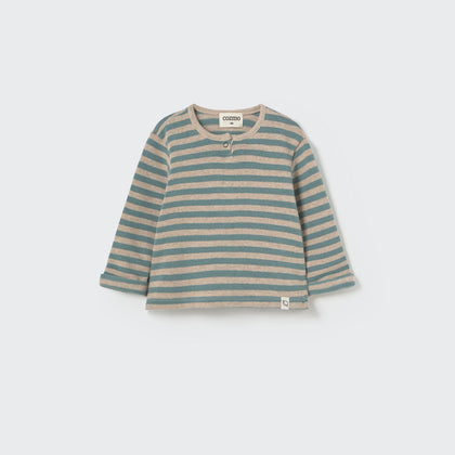 Cozmo Soft Stripes Knit Baby Sweater ~ Arctic Blue