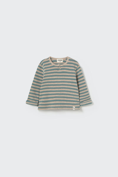 Cozmo Soft Stripes Knit Baby Sweater ~ Arctic Blue