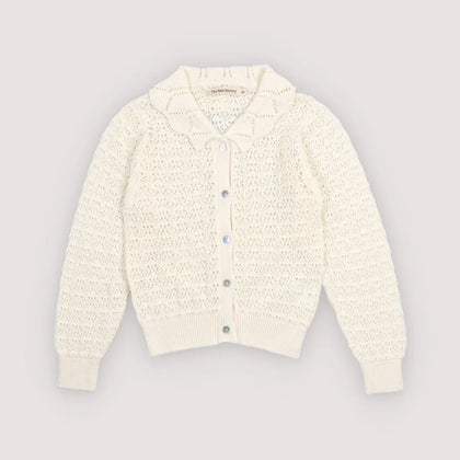 New Society Rompi Cardigan Ecru