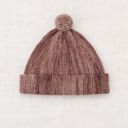 Misha & Puff Garter Hat ~ Affogato