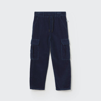 Cozmo Demin Corduroy Cargo Pants ~ Navy Denim