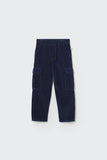 Cozmo Demin Corduroy Cargo Pants ~ Navy Denim