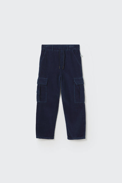Cozmo Demin Corduroy Cargo Pants ~ Navy Denim