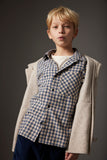 Cozmo Gingham Flannel Shirt ~ Stone Gingham