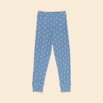 Apolina Sandy Slim Jersey Pant - Mountain Calico Blue
