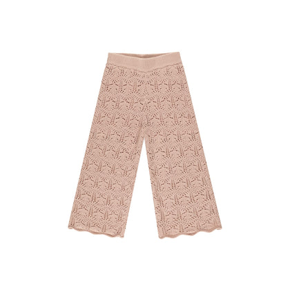 Rylee & Cru Crochet Knit Pant ~ Rose