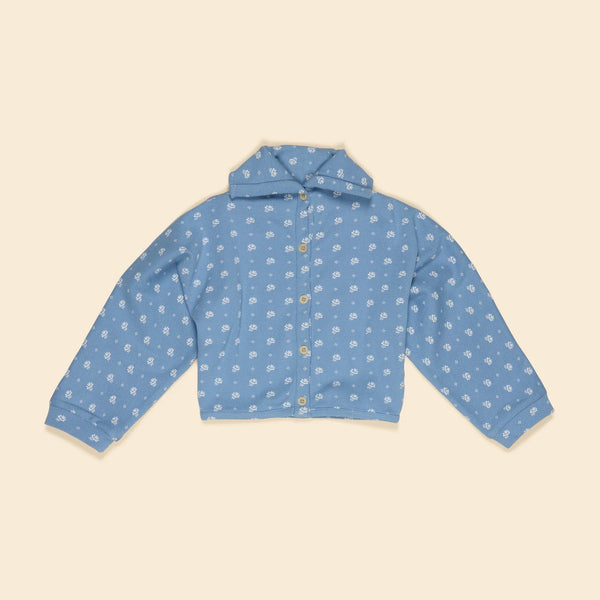 Apolina Selina Jersey Cardigan - Mountain Calico Blue