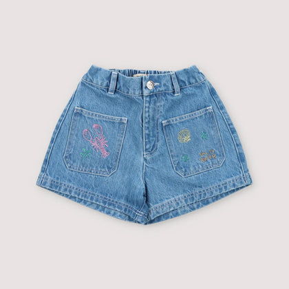 New Society Kostas Short ~ Mid Blue Denim