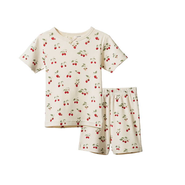 Nature Baby Shortie Pyjama Set ~ Strawberry Blush